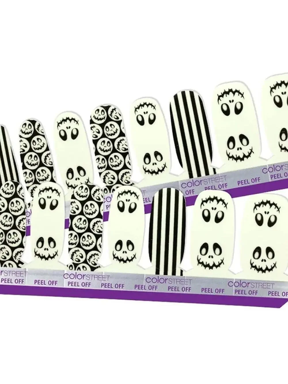 Color Street BOO CREW Real Nail Polish Strips GLOW IN THE DARK Halloween RETIRED